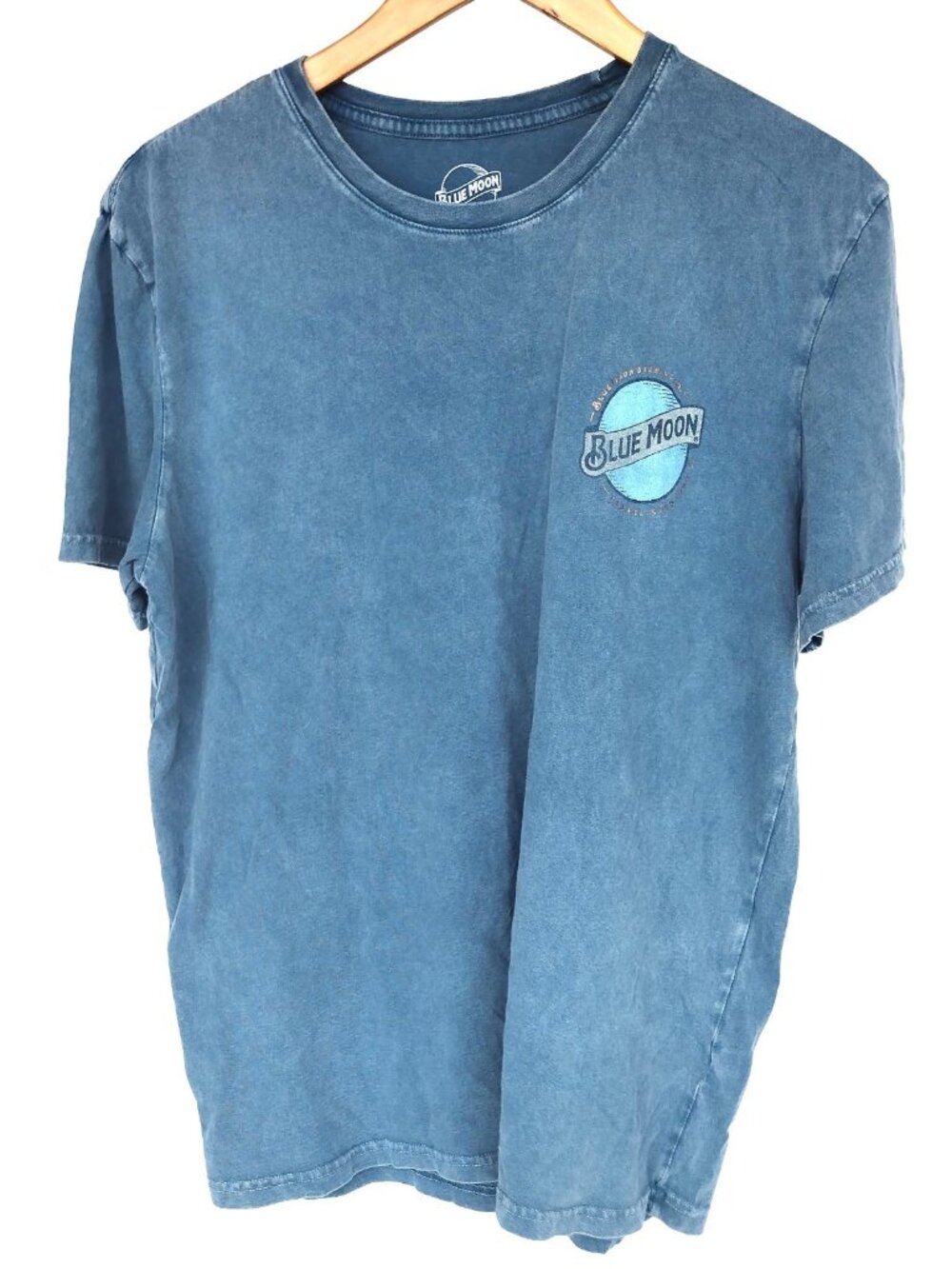 Lucky x Blue Moon Cotton T Shirt Blue Large